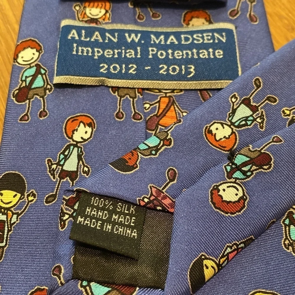 Alan W Madsen Imperial Potentate 2012 - 2013 Children of the World Silk Tie
